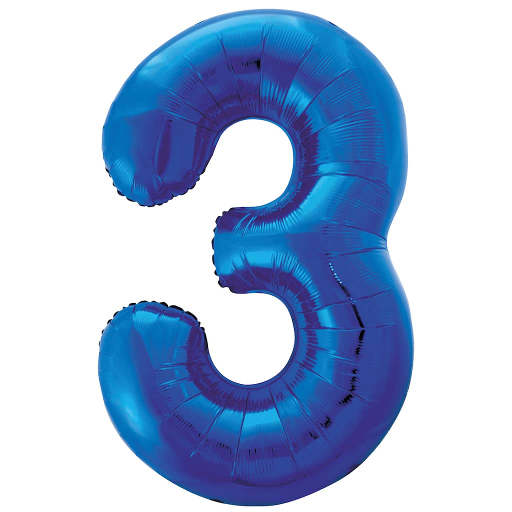 Blue Number 3 Balloon Blue Party Decorations Big Number Balloons Blue Number 3 Balloon Blue Party Decorations Big Number Balloons